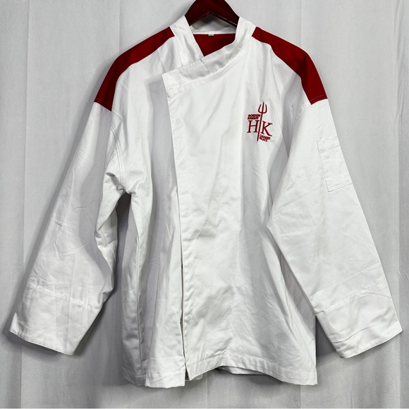 Gordon Ramsay Hells Kitchen Coat Chef Collection Red Team Unisex Large Polyester - Picture 1 of 9